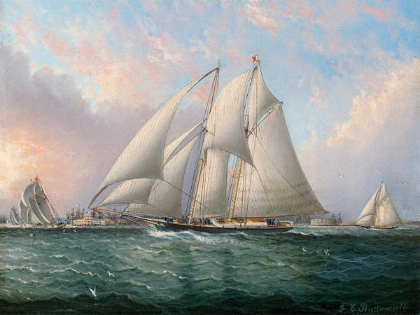Regatta vor Governors Island, New York., 19. Jahrhundert à James E. Buttersworth