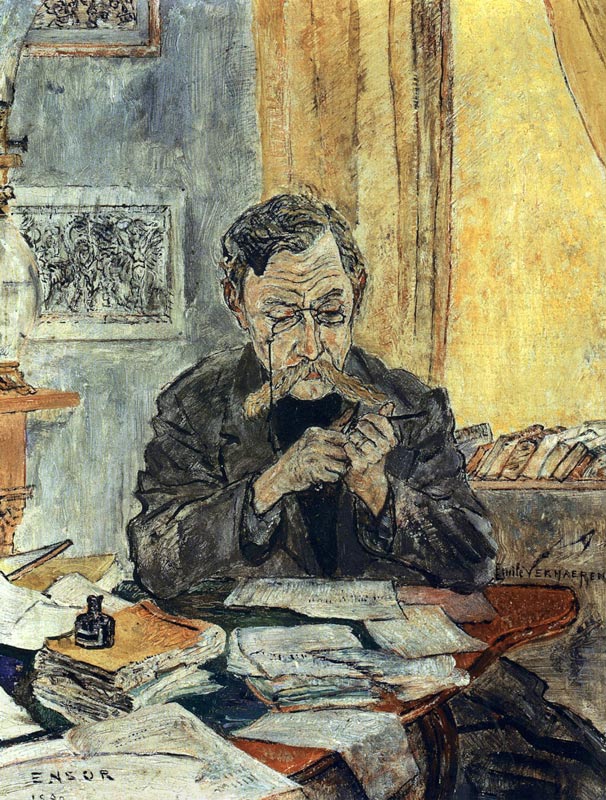 Portrait of the poet Émile Verhaeren (1855-1918) à James Ensor