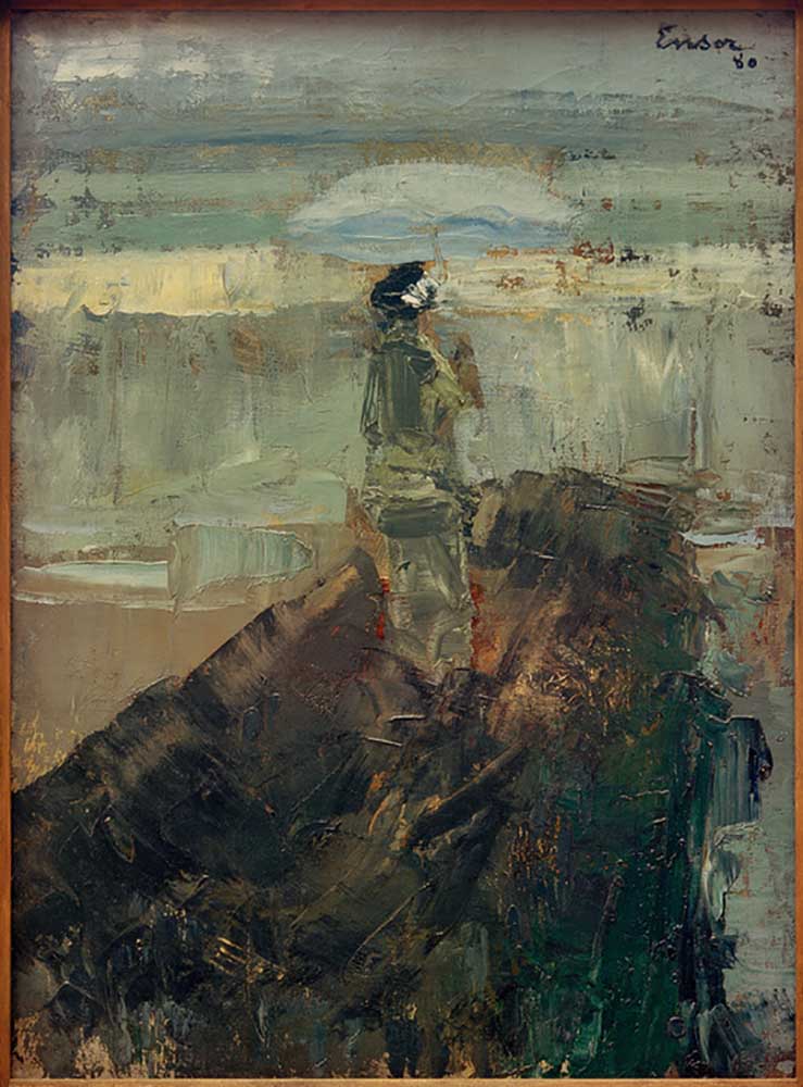 The lady on the breakwater à James Ensor