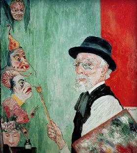 Self Portrait with Masks. 1936