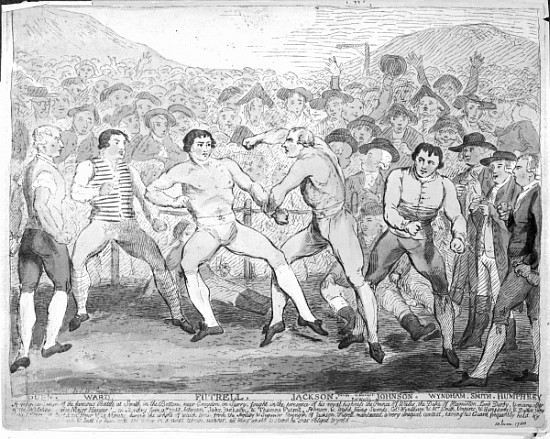 Boxing match between Thomas Futrell and John Jackson, June 9th 1788 à James Gillray