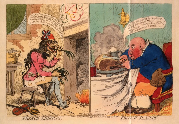 French Liberty. British Slavery à James Gillray