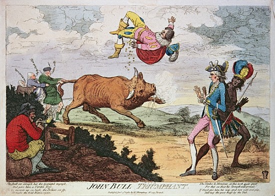 John Bull Triumphant, published by William Humphrey, 4th January 1780 à James Gillray