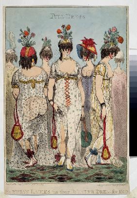 Parisian Ladies in their Full Winter Dress for 1800