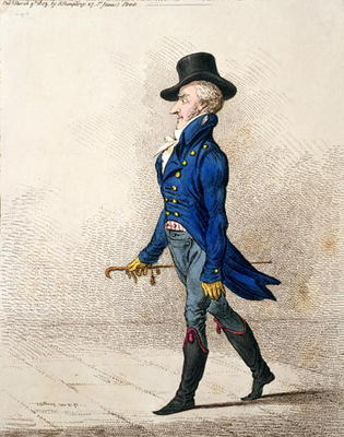 Portrait of a Man, published by Hannah Humphrey in 1803 (hand-coloured etching) à James Gillray