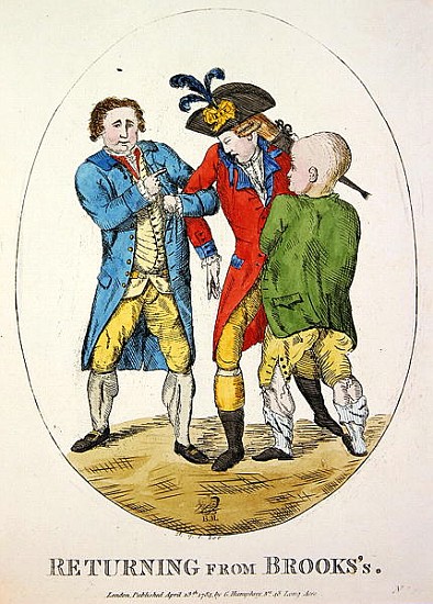 Returning from Brooks''s à James Gillray