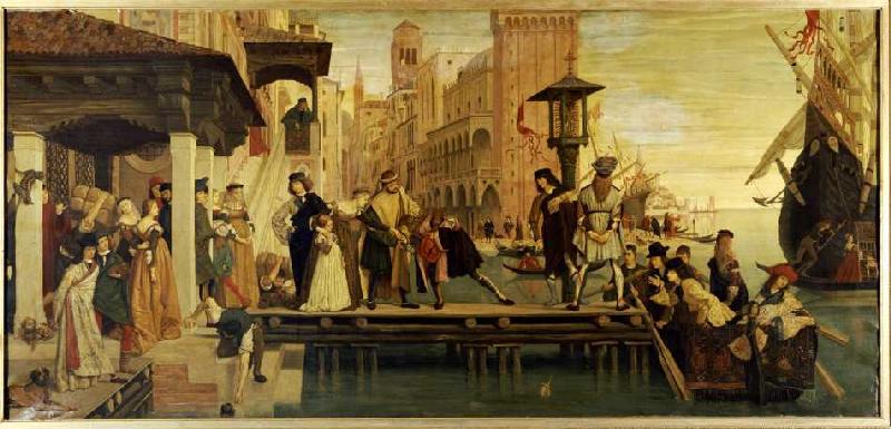 Die Abfahrt des verlorenen Kindes von Venedig à James Jacques Tissot