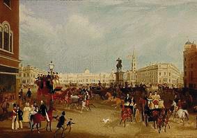 Le Trafalgar Square à Londres à James Pollard