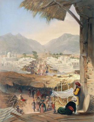 City of Kandahar, its Principal Bazaar and Citadel, Taken from the Nakarra Khauneh, or Royal Band Ro à James Rattray