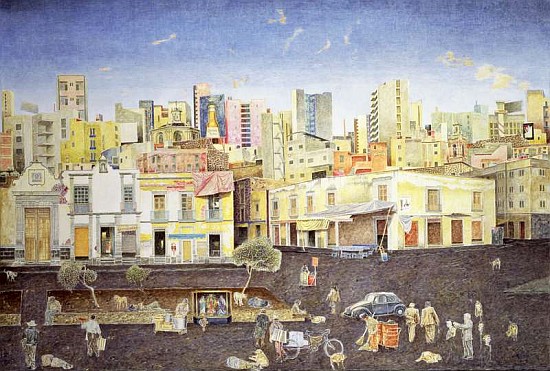 Hairdresser in the Plaza Roldan, 2001 (oil on canvas)  à  James  Reeve