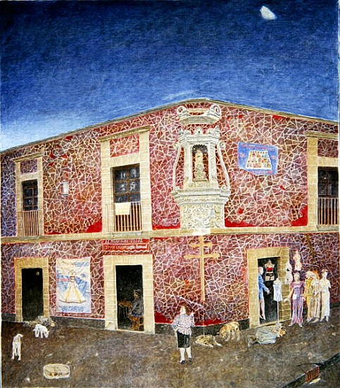 Twilight, Corner of the Piazza Loreto, Mexico City, 2004 (oil on canvas)  à  James  Reeve