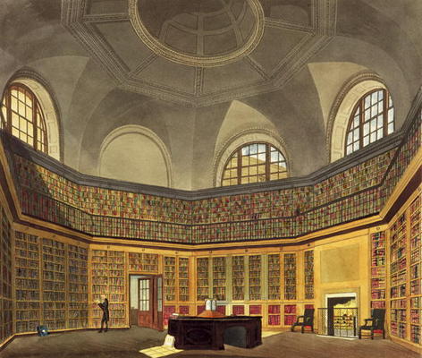 The King's Library, Buckingham House, from 'The History of the Royal Residences', engraved by R.G. R à James Stephanoff