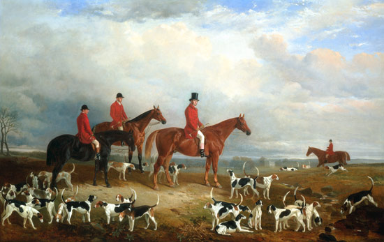 Samuel A. Reynell, Master of the Meath Hunt, with Archerstown in the distance à James Walsham Baldock