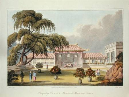 Banqueting Room at a Mandarin's House near Canton, from 'Journal of a voyage, in 1811 and 1812 to Ma à James Wathen
