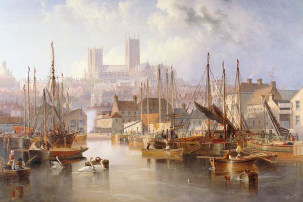The Brayford Pool and Lincoln Cathedral à James Wilson Carmichael