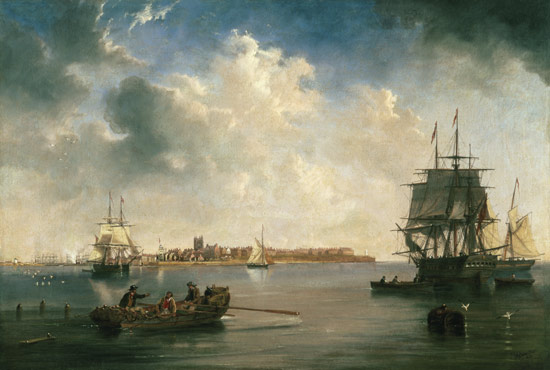 Port des Hartlepool avec des navires à James Wilson Carmichael