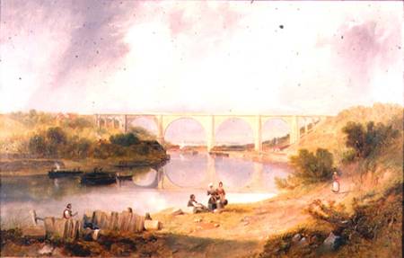 Victoria Bridge over the River Wear à James Wilson Carmichael