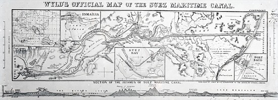 Wyld''s Official Map of the Suez Maritime Canal à James le Jeune Wyld