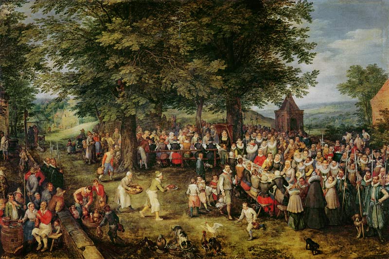 The Wedding Banquet à Jan Brueghel l'Ancien