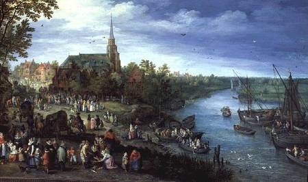 The Annual Parish Fair in Schelle à Jan Brueghel l'Ancien
