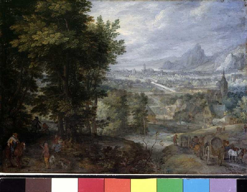 Bewaldete Landschaft à Jan Brueghel l'Ancien