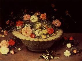 Fleurs dans une coupe à Jan Brueghel l'Ancien