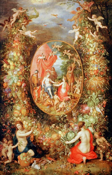 guirlande de fruit avec Cybele à Jan Brueghel l'Ancien