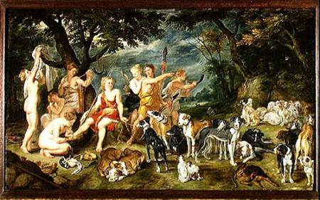 Diana and her Nymphs Preparing to Leave for the Hunt à Jan Brueghel l'Ancien