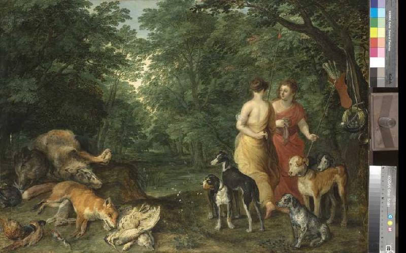 Dianas Nymphen nach der Jagd à Jan Brueghel l'Ancien