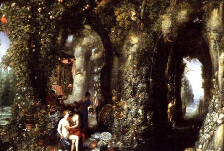 A Fantastic cave with Odysseus and Calypso à Jan Brueghel l'Ancien
