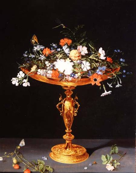 Flowers in a Golden Tazza à Jan Brueghel l'Ancien