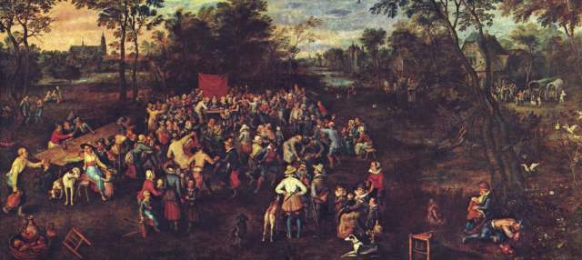 Banquet de mariage à Jan Brueghel l'Ancien