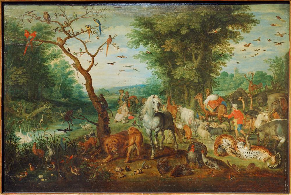 Paradisical landscape with Noah’s Ark. à Jan Brueghel l'Ancien