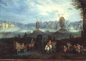 Landscape with Windmills (panel)