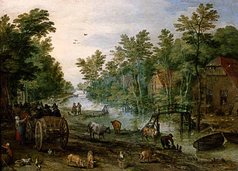 Route animée à Jan Brueghel le Jeune