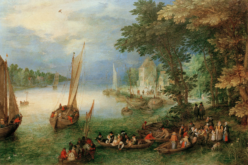 J.Brueghel d.E. / River Landscape / 1605 à Jan Brueghel le Jeune