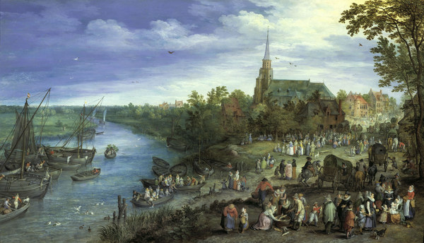 Brueghel, the Elder, Village Market. à Jan Brueghel le Jeune