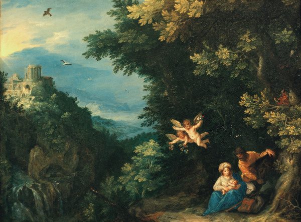 Flight to Egypt/ Brueghel & Rottenhammer à Jan Brueghel le Jeune