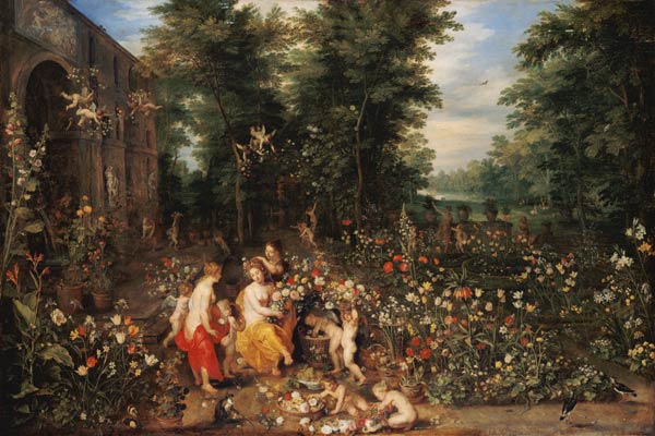 Jan Bruegel t. E. / Flora in the Garden à Jan Brueghel le Jeune