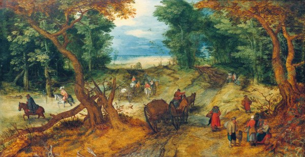 Jan Brueghel t.E. / Forest Road / c.1607 à Jan Brueghel le Jeune