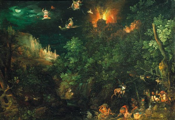 J.Brueghel t.E. / Temptation of Antony à Jan Brueghel le Jeune