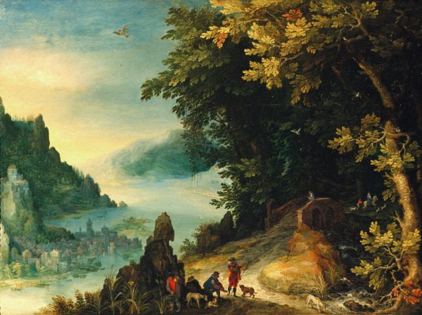 J.Brueghel t.E. / Wide River Landscape à Jan Brueghel le Jeune
