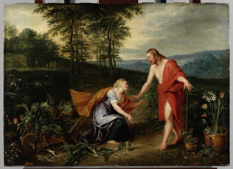 Noli me tangere (Erscheinung Christi als Gärtner vor Magdalena) à Jan Brueghel le Jeune