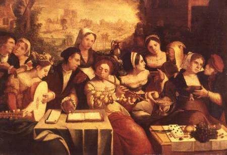 The Prodigal Son Feasting with Harlots à Jan Cornelisz Vermeyen