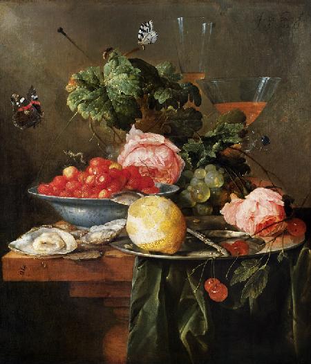 nature morte avec le papillon