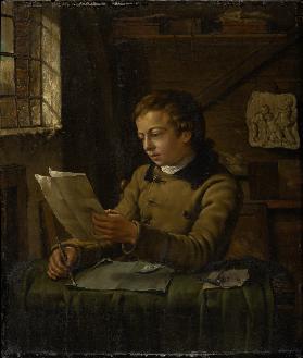 A Young Draughtsman at Work in His Studio