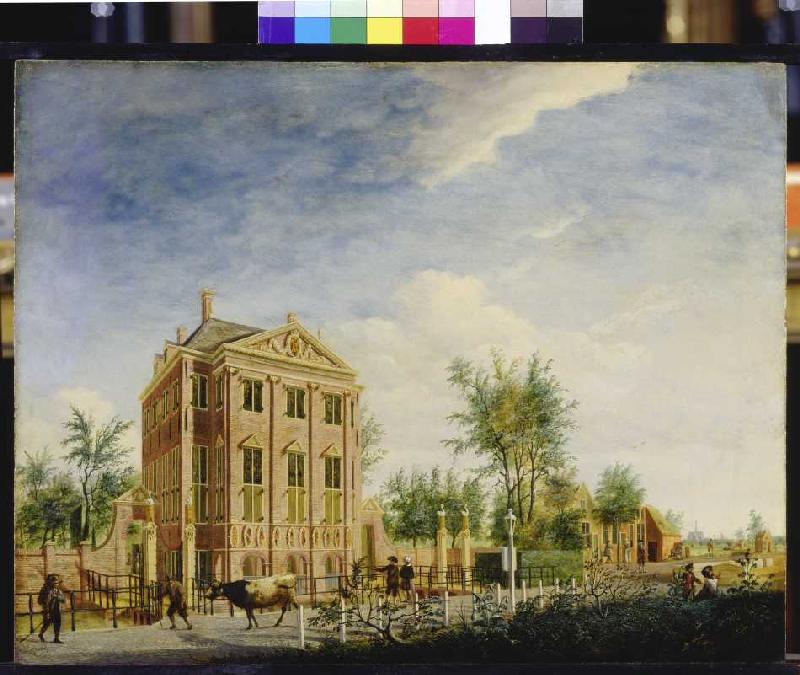 Ansicht von Haus Schwanenburg in Halfweg zwischen Haarlem und Amsterdam à Jan Ekels l'Ancien