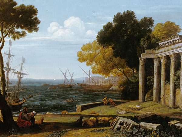 View of the Sea, Port and Amphitheatre of Pola à Jan Frans van Bloemen