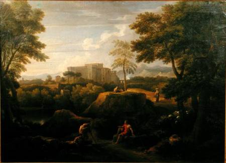 Landscape with figures à Jan Frans van Bloemen