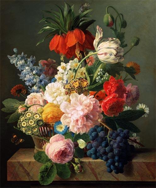 Collection fleurs  reproductions de tableaux et copies de 